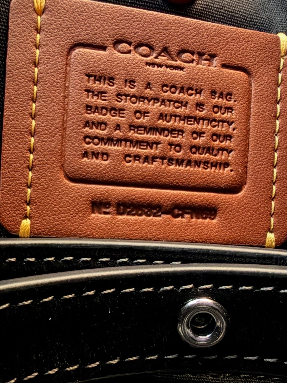 *sold* Coach Black Leather Rhyder Satchel Bag 24 - Picture 9 of 11